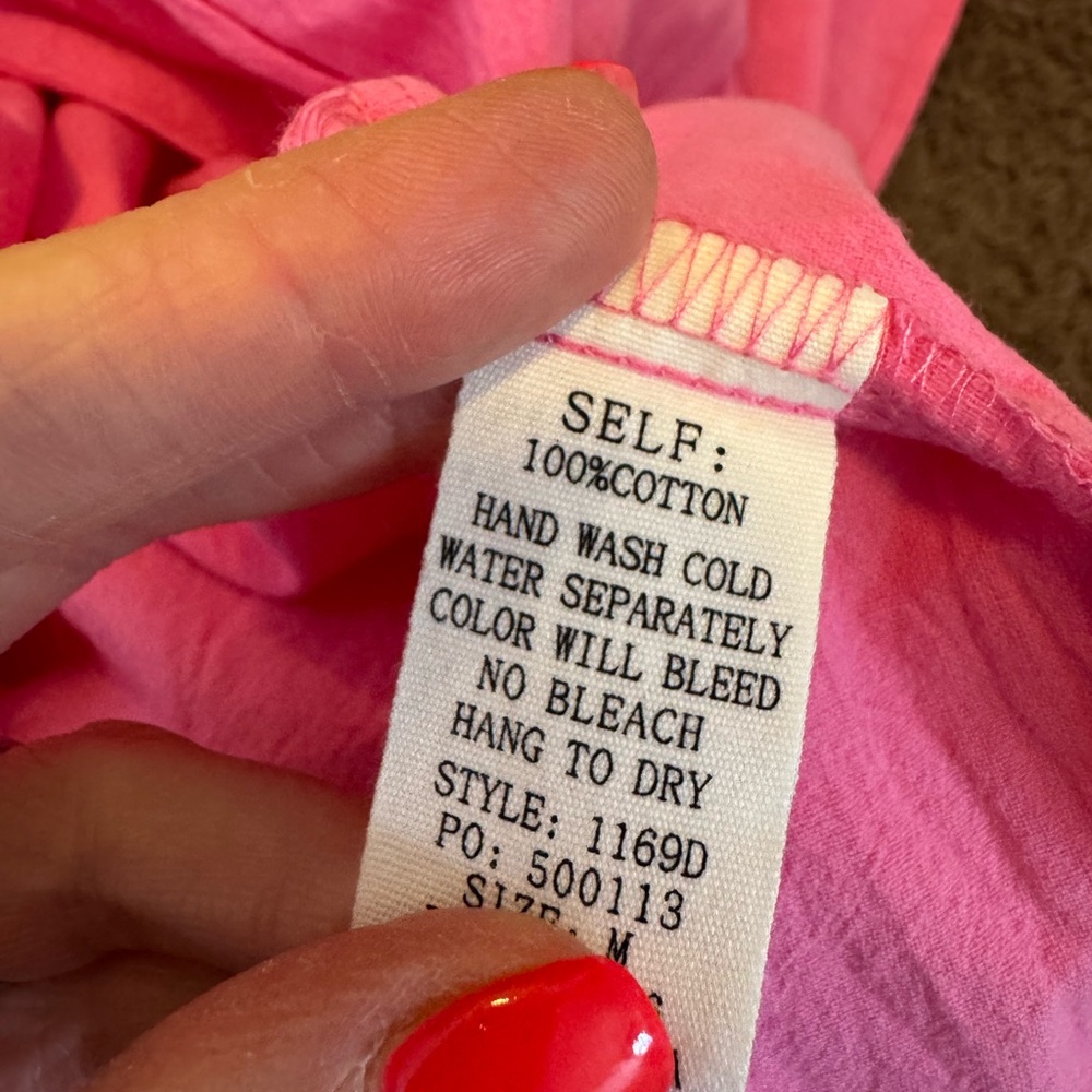 La February Boutique Belen Midi Pink Dress Cotton Poplin Sleeveless M NEW $69 - Picture 7 of 10
